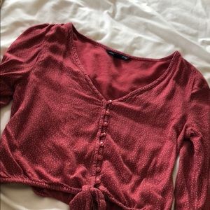 Cropped half sleeve shirt